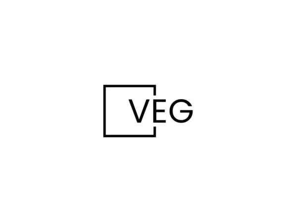 Веганські Літери Дизайн Логотипу Векторний Шаблон — стоковий вектор