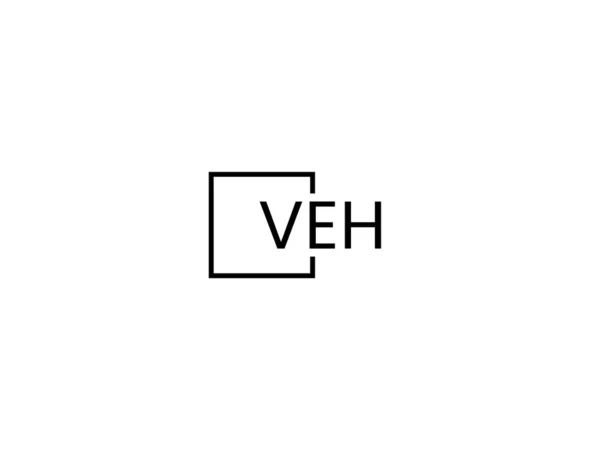 Veh Letters Logo Ontwerp Vector Template — Stockvector