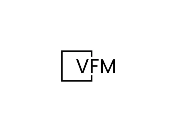 Vfm Harfleri Logo Tasarım Vektör Şablonu — Stok Vektör