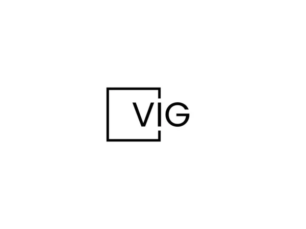 Modelo Vetor Design Logotipo Carta Vig — Vetor de Stock