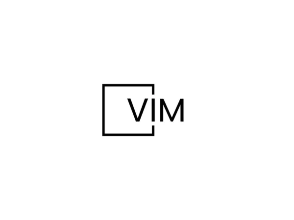 Vim Lettre Logo Conception Vectoriel Modèle — Image vectorielle