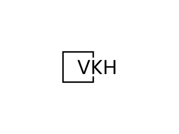 Design Logotipo Letras Vkh Fundo Branco —  Vetores de Stock