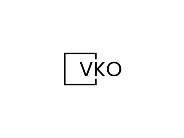 Дизайн Логотипа Vko Белом Фоне — стоковый вектор