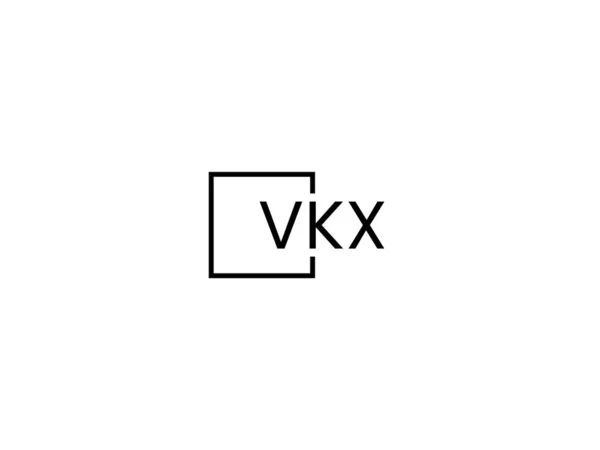 Logo Litery Vkx Projekt Białym Tle — Wektor stockowy