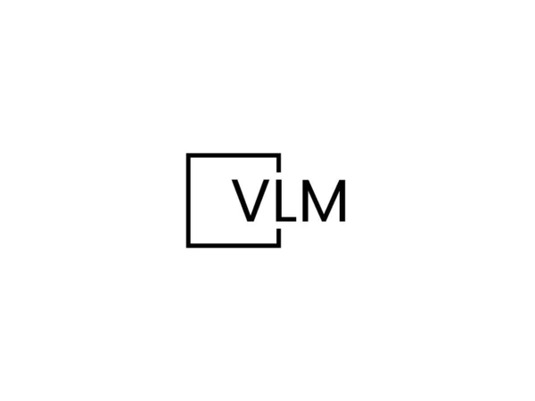 Lettres Vlm Logo Design Sur Fond Blanc — Image vectorielle