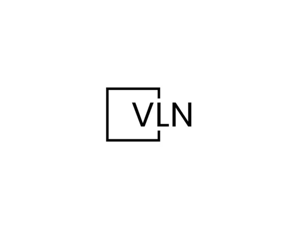 Vln Letters Logo Design White Background — Stock Vector