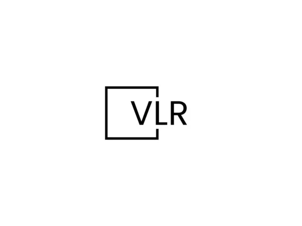 Vlr Letters Logo Design White Background — Stock Vector