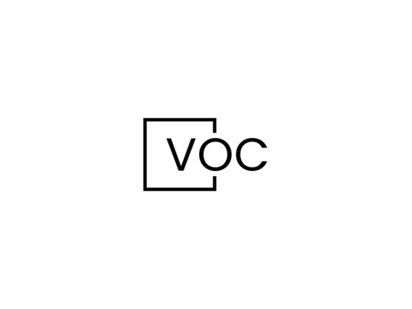Voc Letras Logotipo Modelo Vetor Design — Vetor de Stock