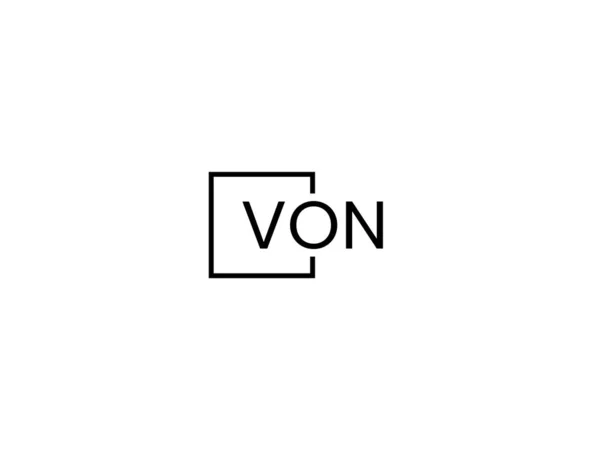 Von Letters Logo Ontwerp Vector Template — Stockvector
