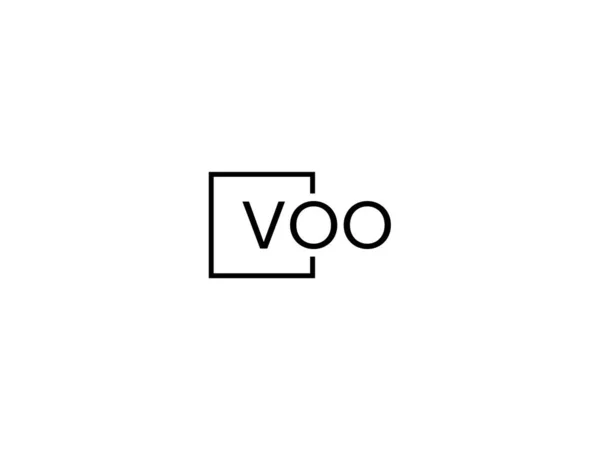 Voo Letters Logo Design Vector Template — Stock Vector