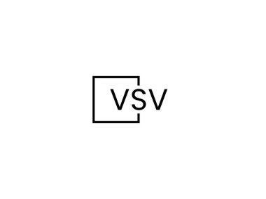 VSV harfleri logo tasarım vektör şablonu
