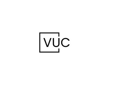 VUC harfleri logo tasarım vektör şablonu