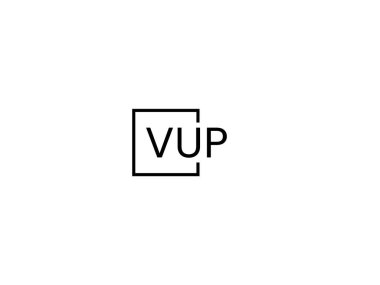 VUP harfleri logo tasarım vektör şablonu