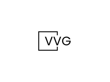 VVG harfleri logo tasarım vektör şablonu