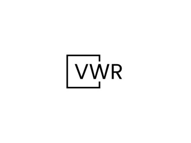 VWR harfleri logo tasarım vektör şablonu
