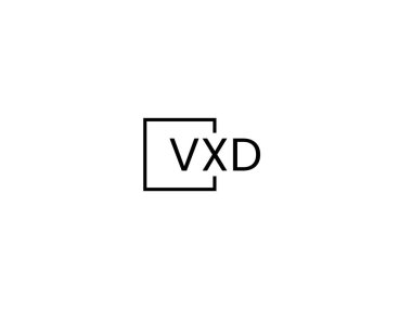 VXD harfler logo tasarım vektör şablonu