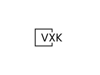 VXK harfleri logo tasarım vektör şablonu