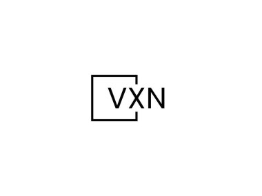 VXN harfleri logo tasarım vektör şablonu