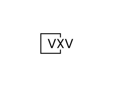 VXV harfleri logo tasarım vektör şablonu