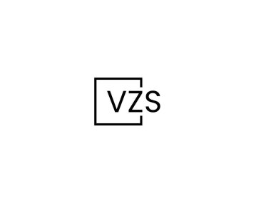  VZS harfleri logo tasarım vektör şablonu