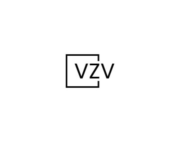 VZV harfleri logo tasarım vektör şablonu