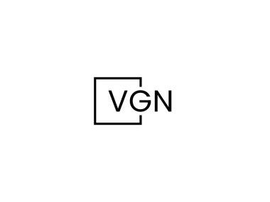 VGN harfleri logo tasarım vektör şablonu