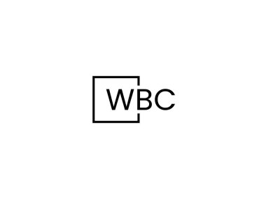 WBC harfleri logo tasarım vektör şablonu