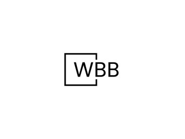 WBB harfleri logo tasarım vektör şablonu