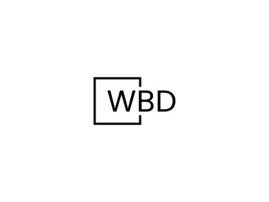WBD harfleri logo tasarım vektör şablonu