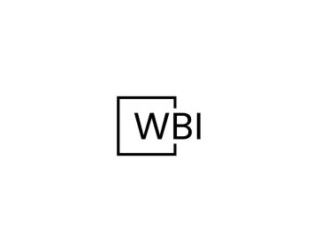 WBI harfleri logo tasarım vektör şablonu