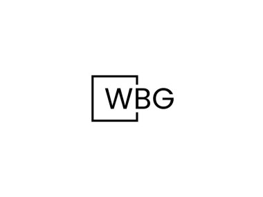 WBG harfleri logo tasarım vektör şablonu