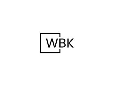 WBK harfleri logo tasarım vektör şablonu