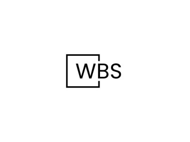 WBS harfleri logo tasarım vektör şablonu