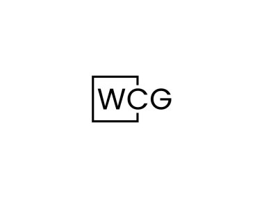 WCG harfleri logo tasarım vektör şablonu