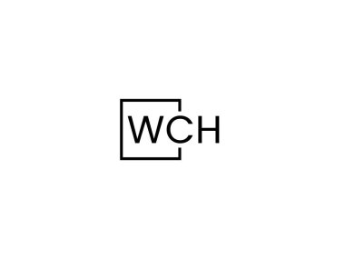 WCH harfleri logo tasarım vektör şablonu