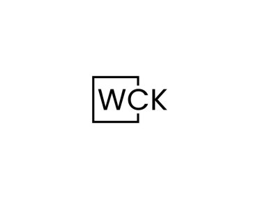 WCK harfleri logo tasarım vektör şablonu