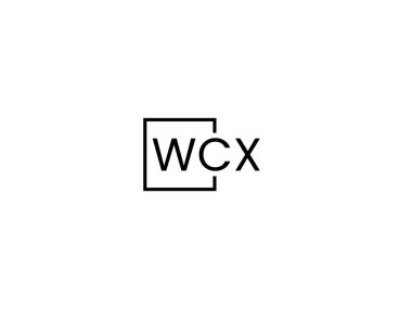 WCX harfleri logo tasarım vektör şablonu