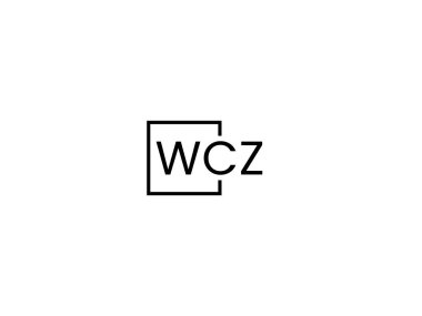 WCZ harfleri logo tasarım vektör şablonu