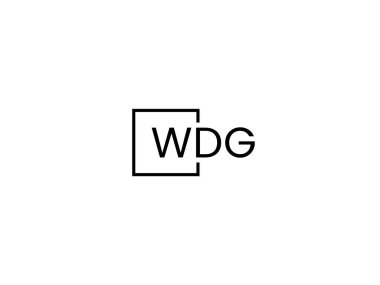 WDG harfleri logo tasarım vektör şablonu