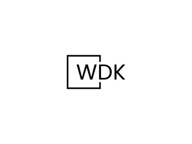 WDK harfleri logo tasarım vektör şablonu