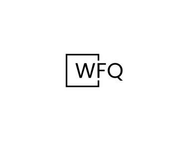 WFQ harfleri logo tasarım vektör şablonu