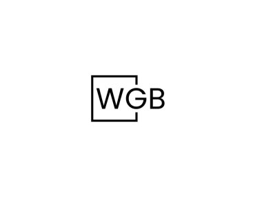 WGB harfleri logo tasarım vektör şablonu