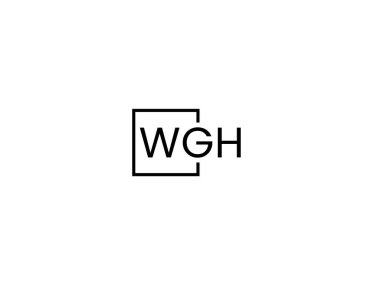 WGH harfleri logo tasarım vektör şablonu