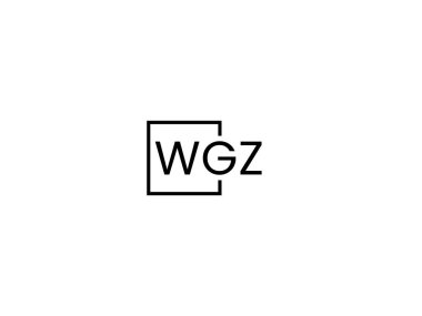 WGZ harfleri logo tasarım vektör şablonu