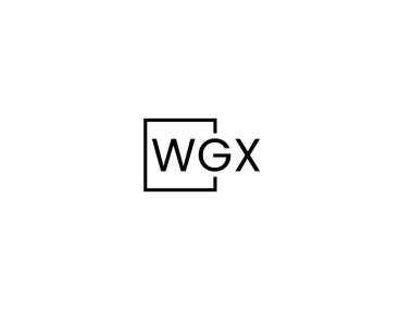 WGX harfleri logo tasarım vektör şablonu