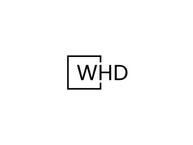 WHD harfleri logo tasarım vektör şablonu