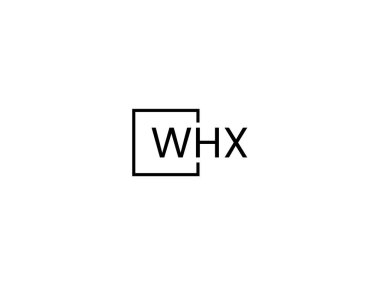 WHX harfleri logo tasarım vektör şablonu