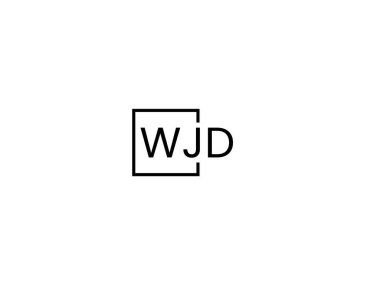 WJD harfleri logo tasarım vektör şablonu
