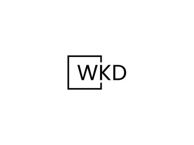 WKD harfleri logo tasarım vektör şablonu