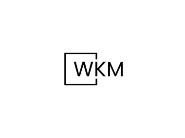 WKM harfleri logo tasarım vektör şablonu